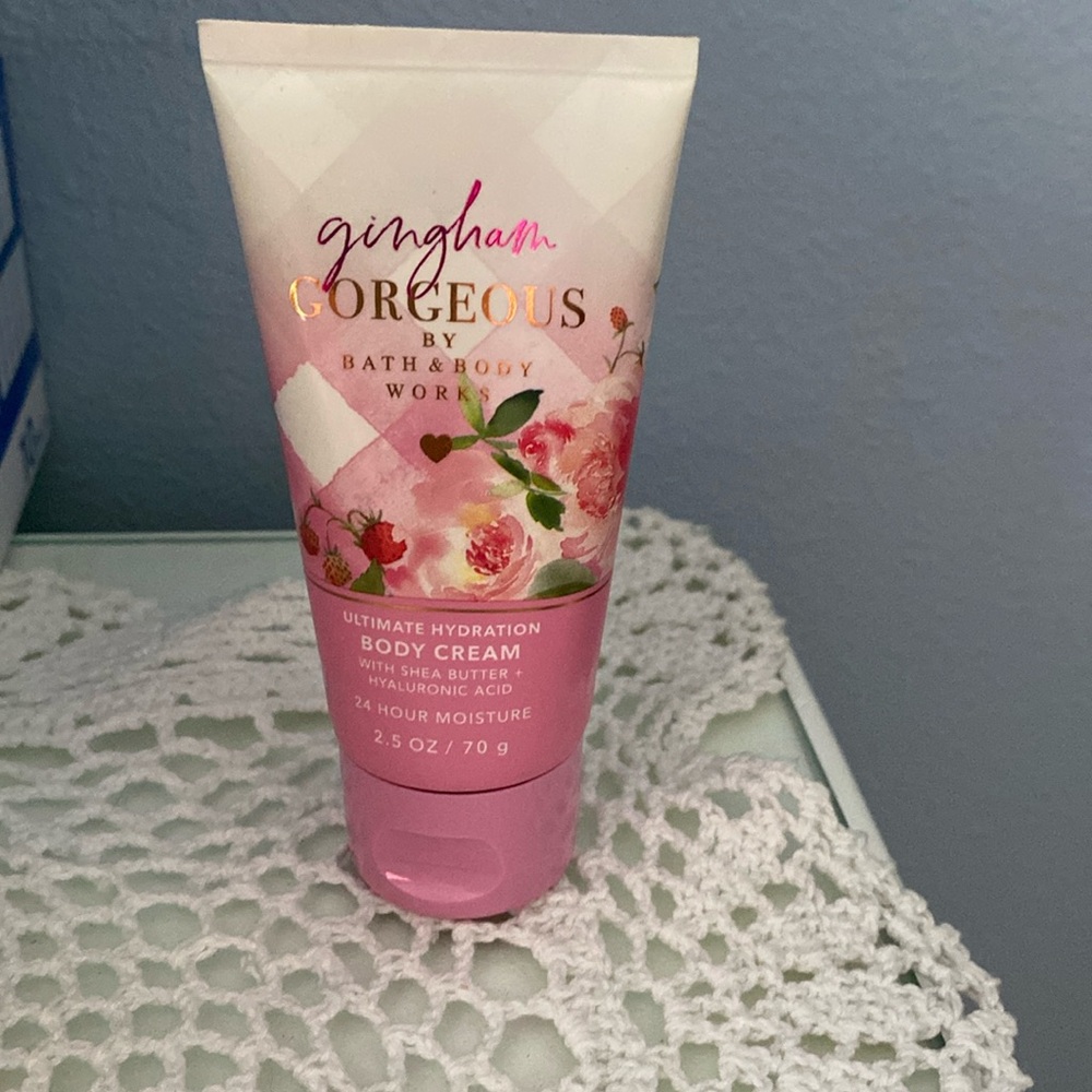 Brand new gingham, gorgeous, ultimate body cream by Bath and body Works